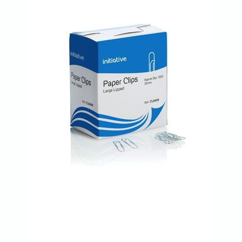 Initiative Paperclips Large Lipped 32mm Pack 1000