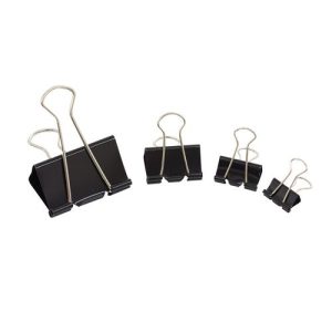 Initiative Foldback Clips 25mm Black Pack 10