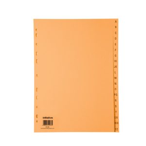 Initiative Divider A4 Manilla A-Z Buff 190gsm