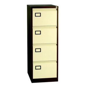 Initiative Steel Filing Cabinet 4 Drawer Coffee Cream