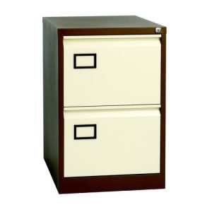 Initiative Steel Filing Cabinet 2 Drawer Coffee Cream