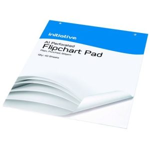Initiative Plain Flipchart Pad A1 60gsm White 40 Sheets