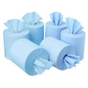 Initiative Centrefeed Roll 150m Blue Two-Ply Pack 6