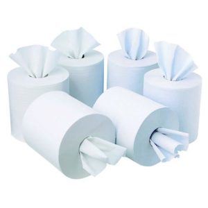 Initiative Centrefeed Roll 150m White Two-Ply Pack 6