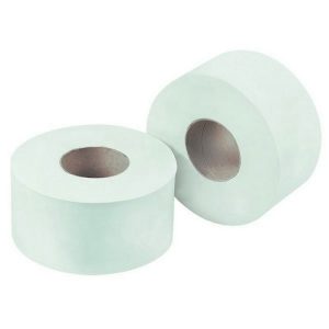 Initiative White 2Ply Mini Jumbo Roll86mmx150m Pack 12 x 200