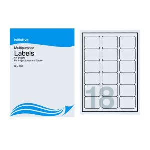 Initiative Multipurpose Labels 63.5 x 46.6mm 18tv Pk 100