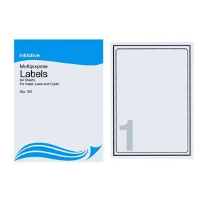 Initiative Multipurpose Labels 199.6 x 289.1mm 1tv Pk 100