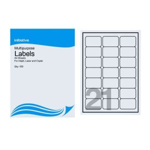 Initiative Multipurpose Labels 63.5 x 38.1mm 21tv Pk 100