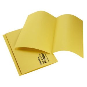 Initiative Square Cut Folders Mediumweight FC Yellow