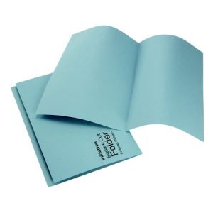 Initiative Square Cut Folders Mediumweight FC Blue