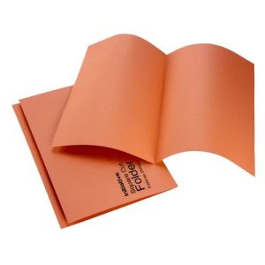 Initiative Square Cut Folders Mediumweight FC Orange