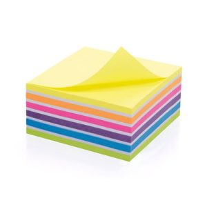 Initiative Sticky Notes Neon Cube 400 Shts 76x76mm Pack 2