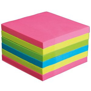 Initiative Sticky Notes Assorted Neon & Pastel 76x76mm 100s