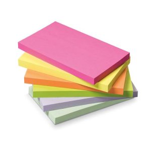 Initiative Sticky Notes Asstd Neon & Pastel 76x127mm 100s