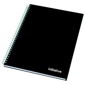 Initiative HardbackTwinwire Notebook A4 Ruled Perf 160 Pages