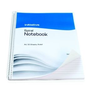Initiative Spiral Notebook Ruled A4 100 pages 60gsm