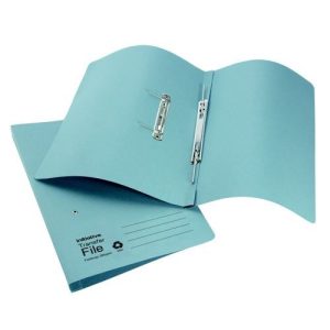 Initiative Transfer Spring File Foolscap 285gsm Blue