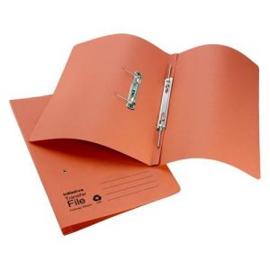 Initiative Transfer Spring File Foolscap 285gsm Orange