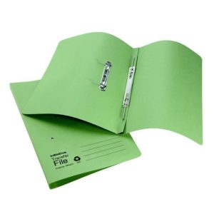 Initiative Transfer Spring File Foolscap 285gsm Green