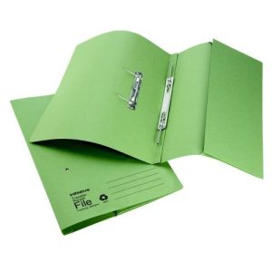 Initiative Transfer Spring File Wth Pocket FC 285gsm Green