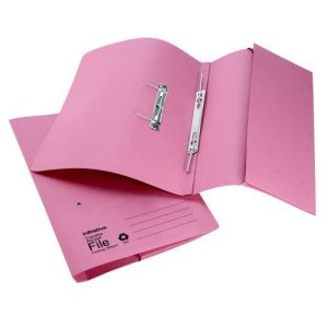 Initiative Transfer Spring File Wth Pocket FC 285gsm Pink